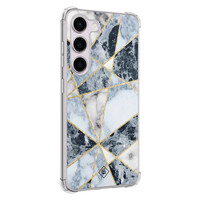 Casimoda Samsung Galaxy S23 Plus shockproof hoesje - Marmer blauw