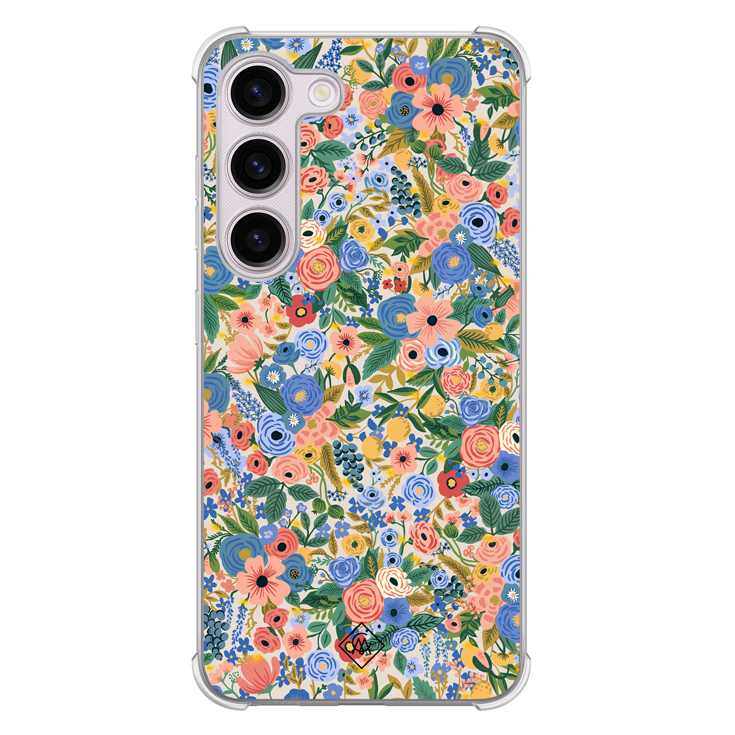 Samsung Galaxy S23 Plus shockproof hoesje Blue gardens