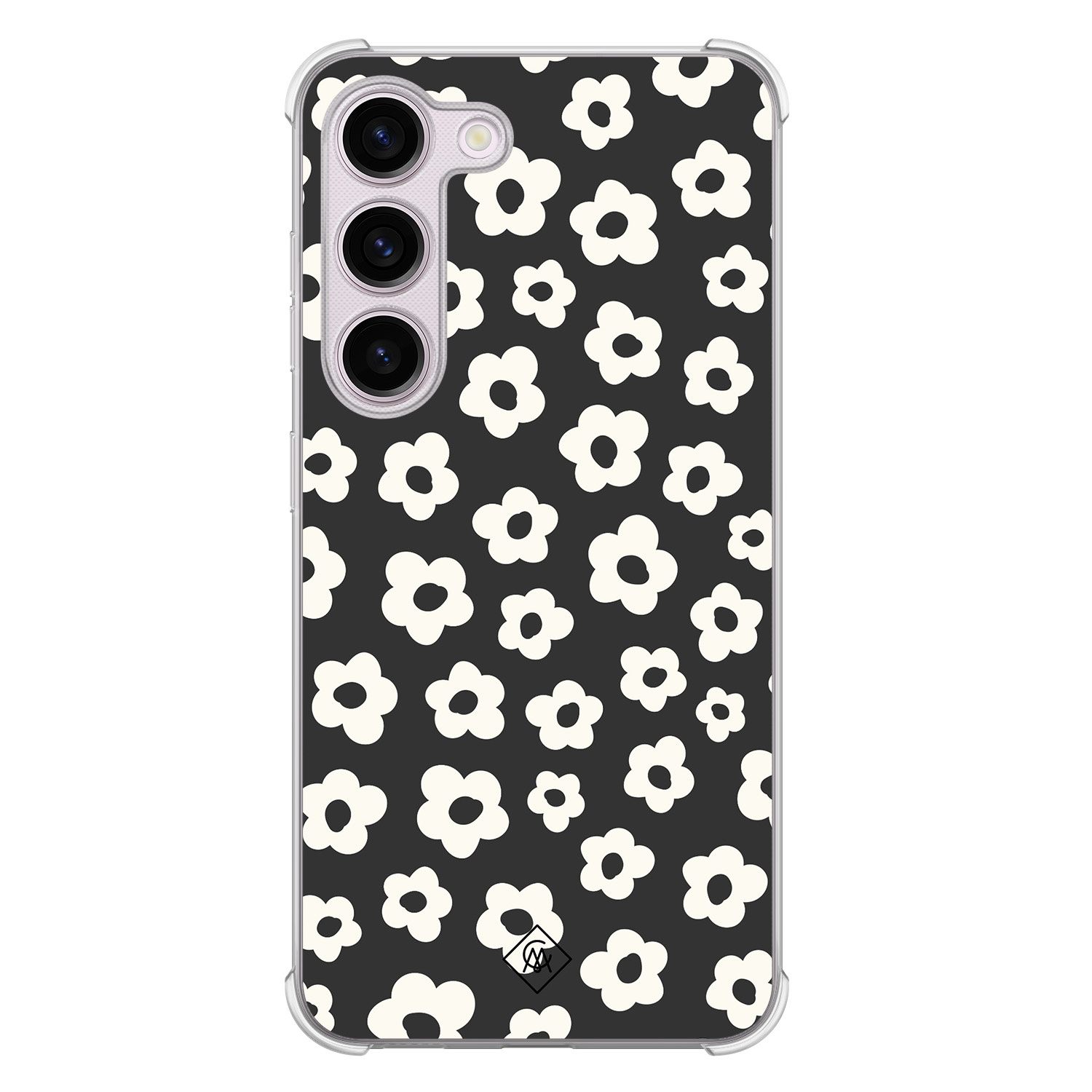 Samsung Galaxy S23 Plus shockproof hoesje Retro bloempjes