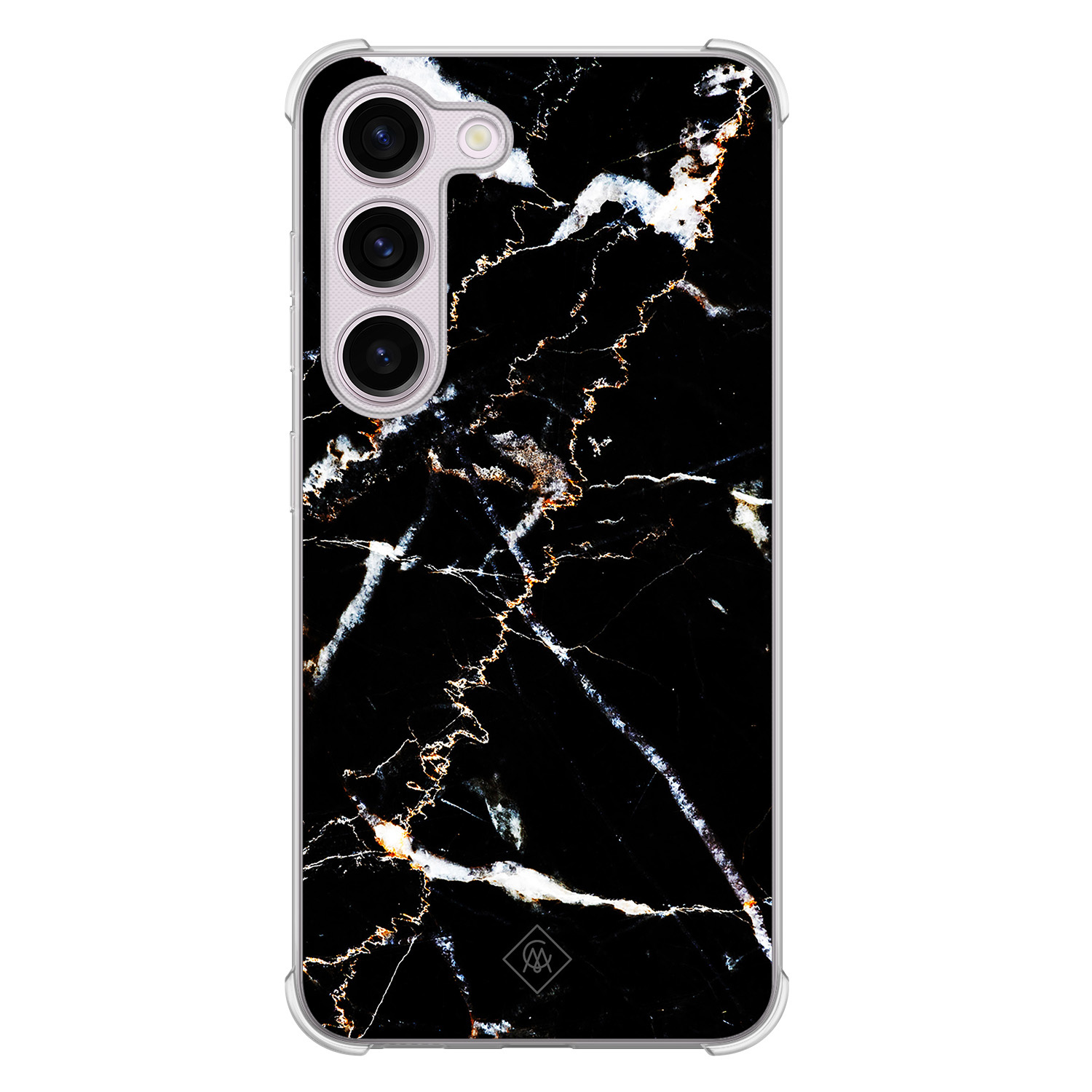 Samsung Galaxy S23 Plus shockproof hoesje Marmer zwart