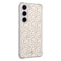 Casimoda Samsung Galaxy S23 Plus shockproof hoesje - Ivory abstraction