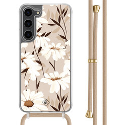 Casimoda Samsung Galaxy S23 Plus hoesje met beige koord - In bloom