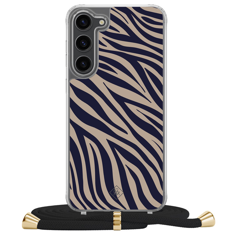 Casimoda Samsung Galaxy S23 Plus hoesje met zwart koord - Wavy twist