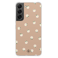 Casimoda Samsung Galaxy S22 shockproof hoesje - Sweet daisies