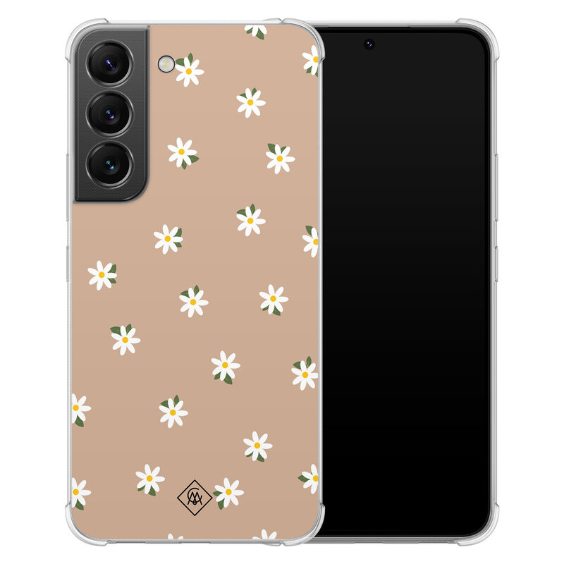 Casimoda Samsung Galaxy S22 shockproof hoesje - Sweet daisies