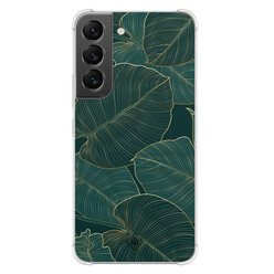 Casimoda Samsung Galaxy S22 shockproof hoesje - Monstera leaves