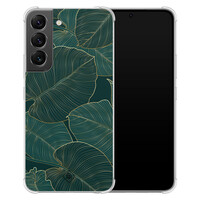 Casimoda Samsung Galaxy S22 shockproof hoesje - Monstera leaves