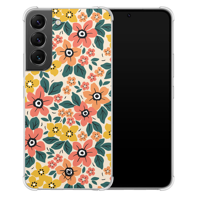 Casimoda Samsung Galaxy S22 shockproof hoesje - Blossom