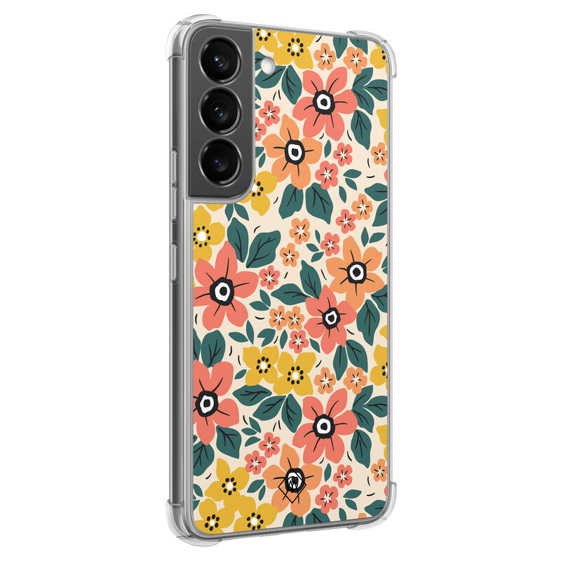 Casimoda Samsung Galaxy S22 shockproof hoesje - Blossom