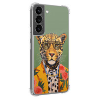 Casimoda Samsung Galaxy S22 shockproof hoesje - Luipaard hipster