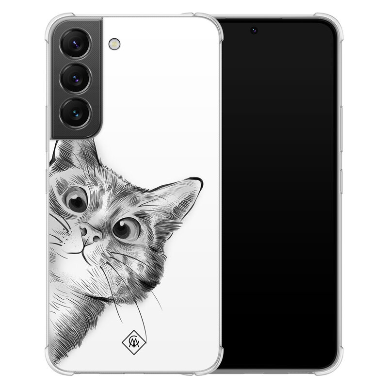 Casimoda Samsung Galaxy S22 shockproof hoesje - Kat kiekeboe