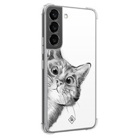 Casimoda Samsung Galaxy S22 shockproof hoesje - Kat kiekeboe
