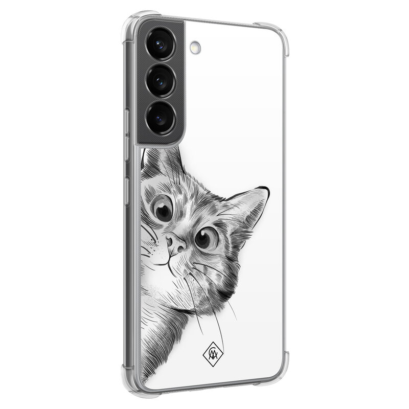 Casimoda Samsung Galaxy S22 shockproof hoesje - Kat kiekeboe