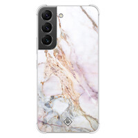 Casimoda Samsung Galaxy S22 shockproof hoesje - Parelmoer marmer