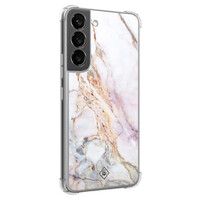 Casimoda Samsung Galaxy S22 shockproof hoesje - Parelmoer marmer