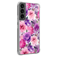 Casimoda Samsung Galaxy S22 shockproof hoesje - Rosy blooms