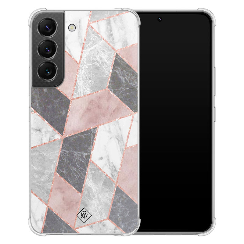 Casimoda Samsung Galaxy S22 shockproof hoesje - Stone grid