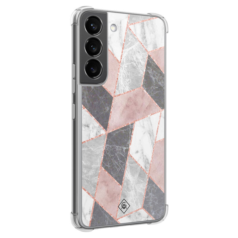 Casimoda Samsung Galaxy S22 shockproof hoesje - Stone grid