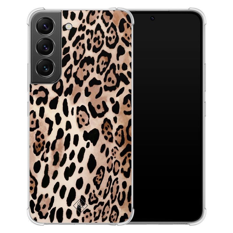 Casimoda Samsung Galaxy S22 shockproof hoesje - Golden wildcat