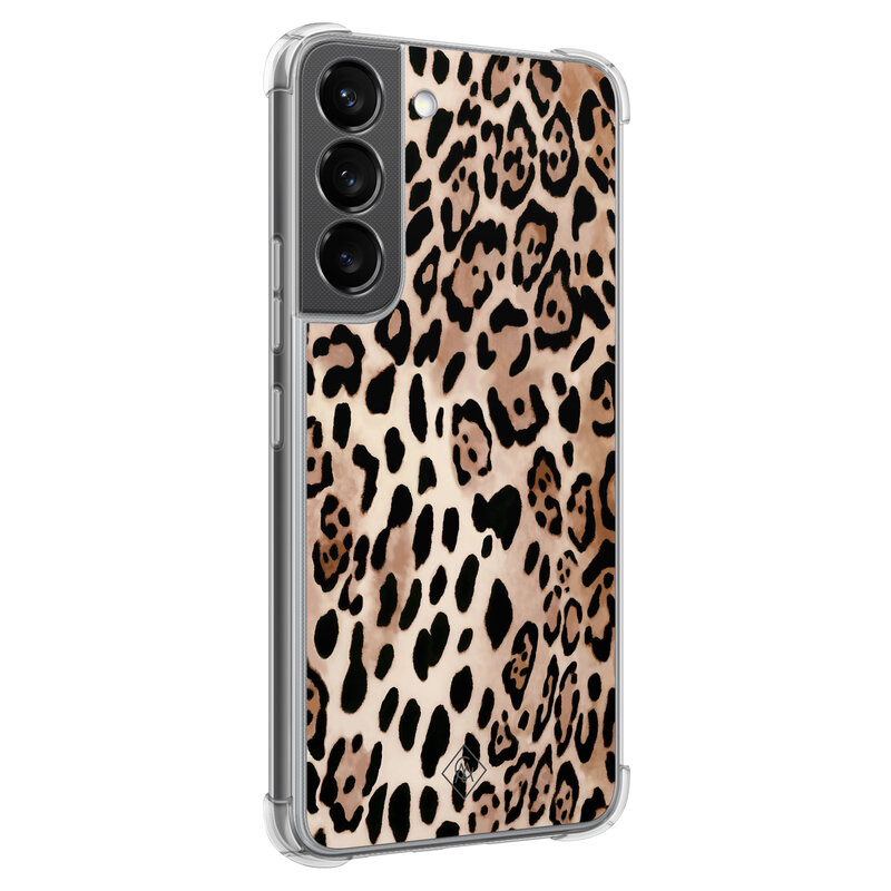 Casimoda Samsung Galaxy S22 shockproof hoesje - Golden wildcat