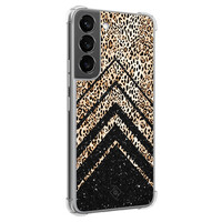 Casimoda Samsung Galaxy S22 shockproof hoesje - Chevron luipaard