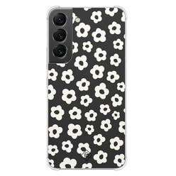 Casimoda Samsung Galaxy S22 shockproof hoesje - Retro bloempjes