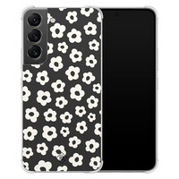 Casimoda Samsung Galaxy S22 shockproof hoesje - Retro bloempjes