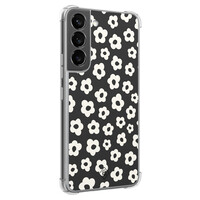 Casimoda Samsung Galaxy S22 shockproof hoesje - Retro bloempjes