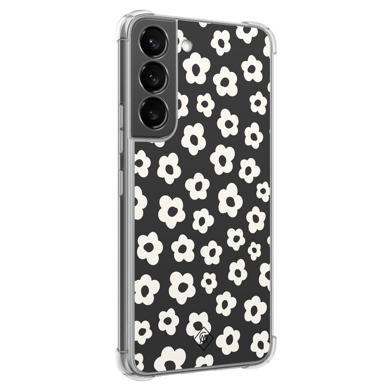 Casimoda Samsung Galaxy S22 shockproof hoesje - Retro bloempjes