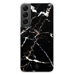 Casimoda Samsung Galaxy S22 shockproof hoesje - Marmer zwart