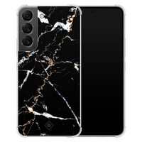 Casimoda Samsung Galaxy S22 shockproof hoesje - Marmer zwart