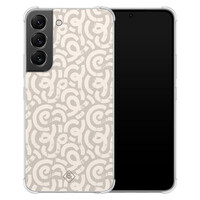Casimoda Samsung Galaxy S22 shockproof hoesje - Ivory abstraction