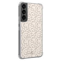 Casimoda Samsung Galaxy S22 shockproof hoesje - Ivory abstraction