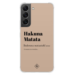 Casimoda Samsung Galaxy S22 shockproof hoesje - Hakuna matata