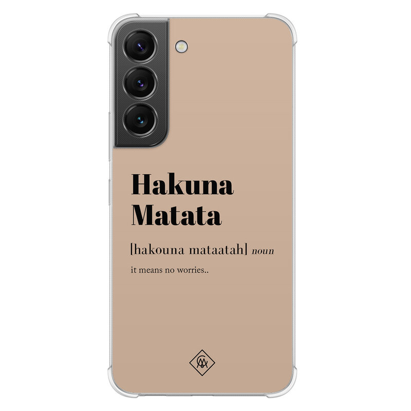 Casimoda Samsung Galaxy S22 shockproof hoesje - Hakuna matata