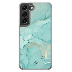 Casimoda Samsung Galaxy S22 hybride hoesje - Touch of mint