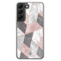 Casimoda Samsung Galaxy S22 hybride hoesje - Stone grid