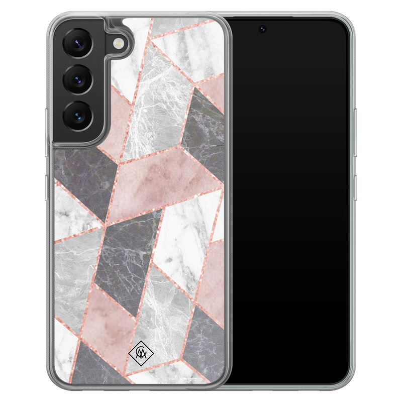 Casimoda Samsung Galaxy S22 hybride hoesje - Stone grid