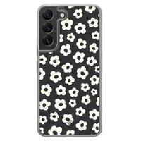 Casimoda Samsung Galaxy S22 hybride hoesje - Retro bloempjes