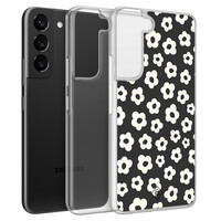 Casimoda Samsung Galaxy S22 hybride hoesje - Retro bloempjes
