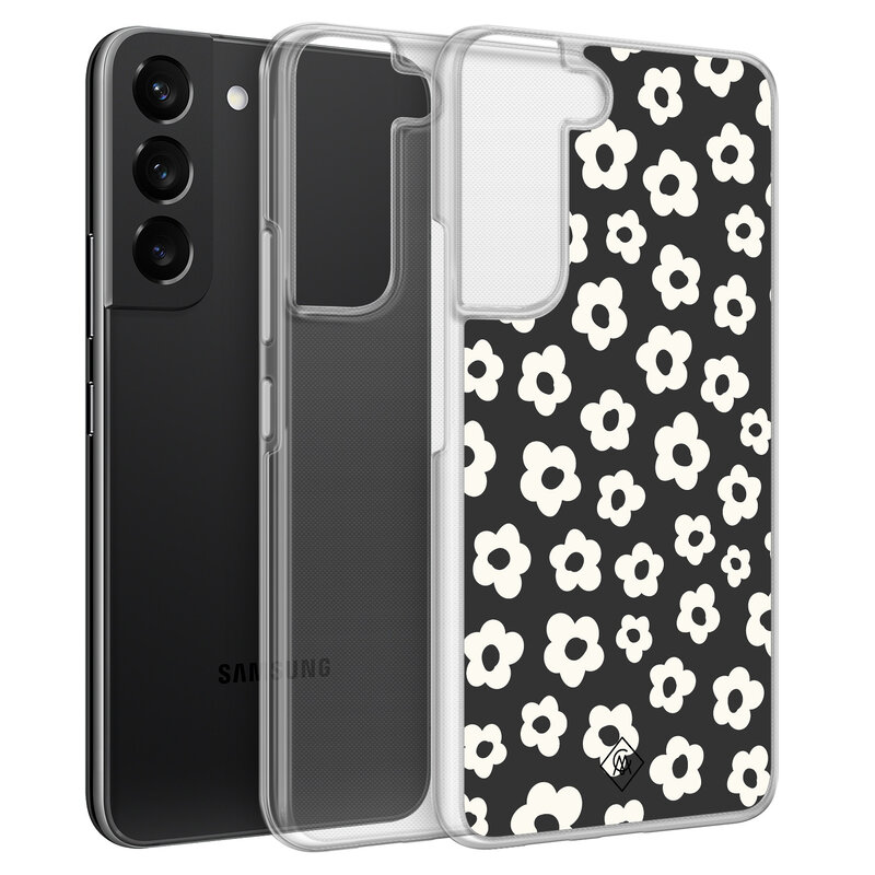 Casimoda Samsung Galaxy S22 hybride hoesje - Retro bloempjes