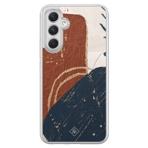 Casimoda Samsung Galaxy A34 hybride hoesje - Abstract terracotta