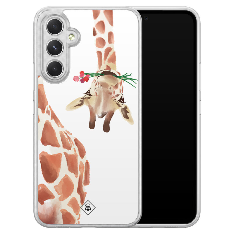 Casimoda Samsung Galaxy A34 hybride hoesje - Giraffe