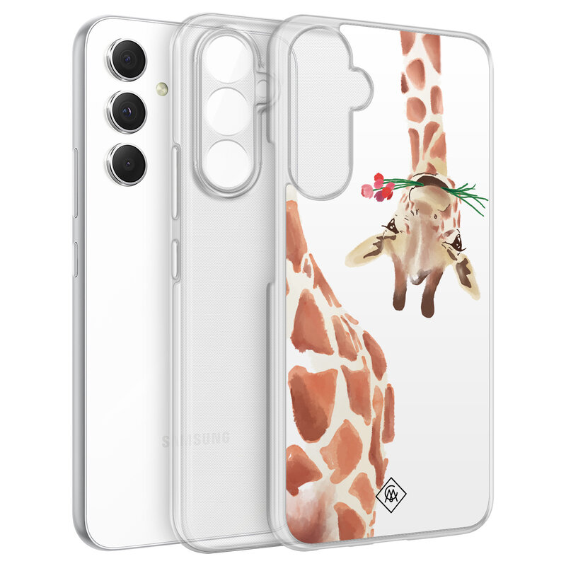 Casimoda Samsung Galaxy A34 hybride hoesje - Giraffe