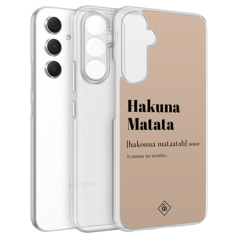 Casimoda Samsung Galaxy A34 hybride hoesje - Hakuna matata