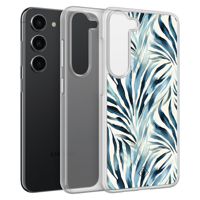 Casimoda Samsung Galaxy S23 Plus hybride hoesje - Japandi waves