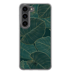 Casimoda Samsung Galaxy S23 Plus hybride hoesje - Monstera leaves