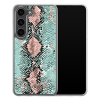 Casimoda Samsung Galaxy S23 Plus hybride hoesje - Snake pastel