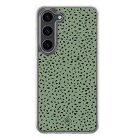 Casimoda Samsung Galaxy S23 Plus hybride hoesje - Green confetti