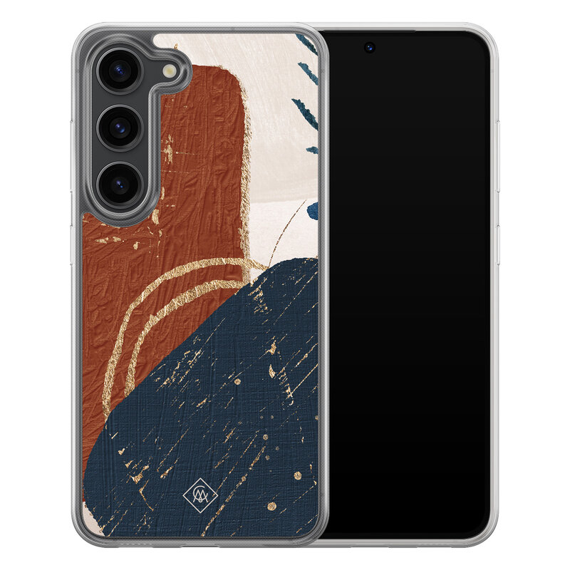 Casimoda Samsung Galaxy S23 Plus hybride hoesje - Abstract terracotta